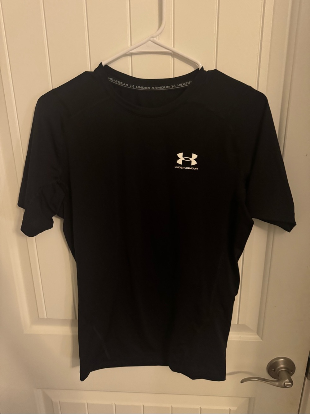 Under Armour HeatGear Compression Shirt Men’s Large Black Short Sleeve F